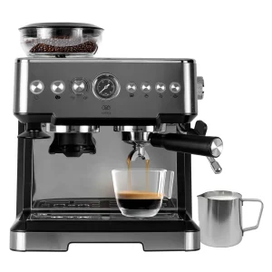 Cafetera espresso 2.8L con molino, espumador y 19 bares de presión