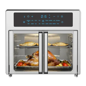 Horno eléctrico y freidora de aire de puertas francesas XL 25L