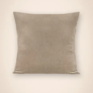 Funda cojín terciopelo tabaco