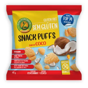 Snack Puffs Sabor a Coco - 40 g - Cem Porcento