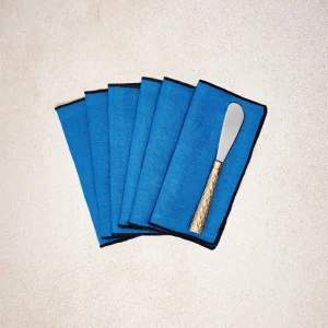 Pack 6 servilleta aperitivo borde negro