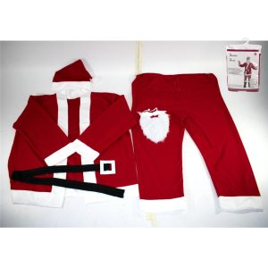 Traje Santa Claus 5 piezas talla XL