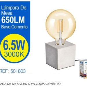 Lámpara de mesa LED cemento