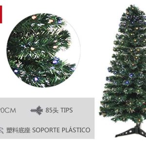 Árbol fibra óptica lámpara hexagonal 90cm