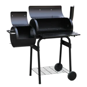 Asador de carbón y ahumador 2 en 1 chimenea y termómetro