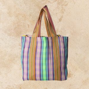 Bolsa reciclada raya verde