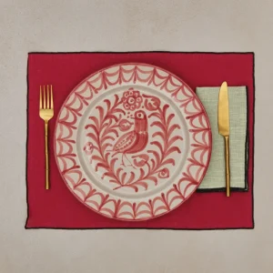 Pack 4 Individual lino borde negro