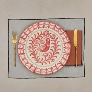 Pack 4 Individual lino borde negro