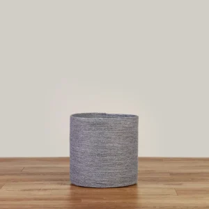 Cesto Tejido Gris Mediano