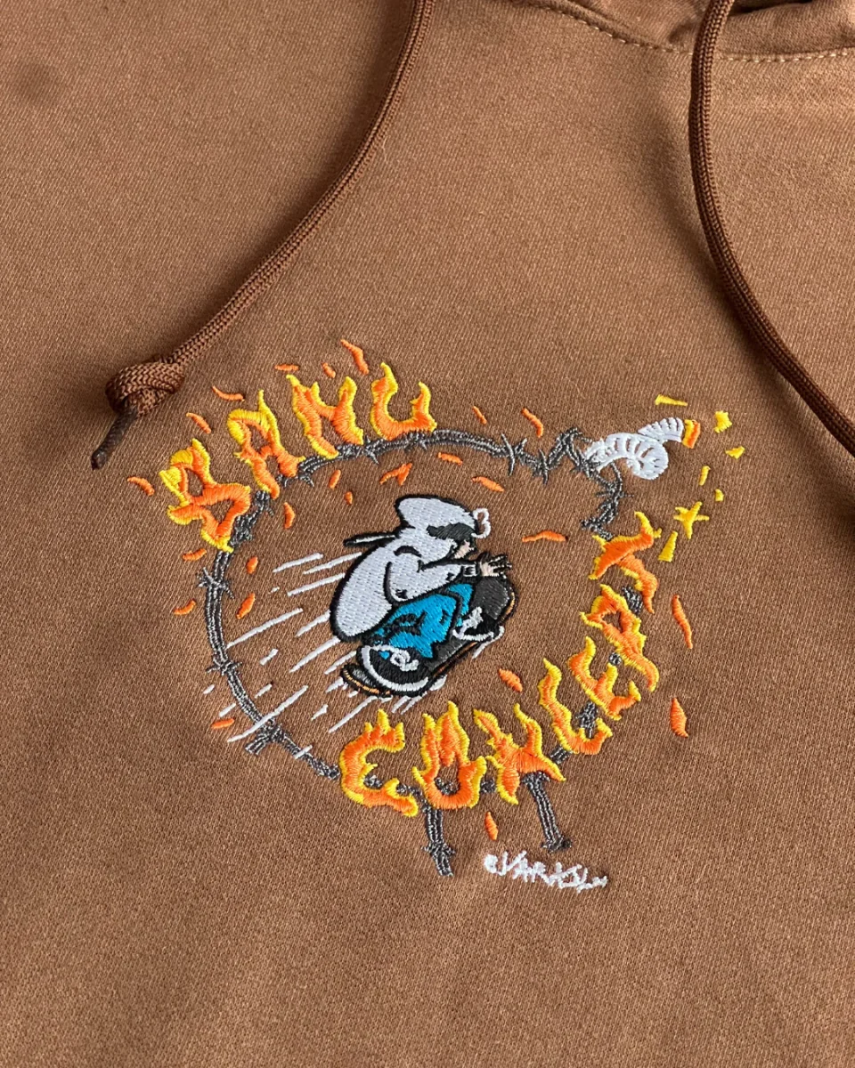 Poleron con Gorro Bang concept Chocolate - Imagen 3