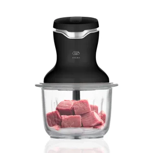 Procesador de alimentos de vidrio 1.5 L con 4 cuchillas de acero inoxidable y 2 velocidades