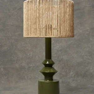 Lámpara de mesa verde