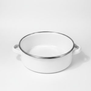 Cazuela Enlozada Blanca 14×5.2 | Resistente y Versátil