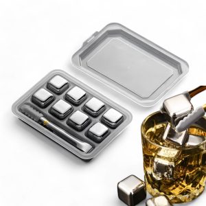 Kit Cubitos de Hielo de Acero Instantáneos Metal Enfriadores