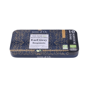 Earl Grey/Bergamota – Té negro bio 10 bolsitas