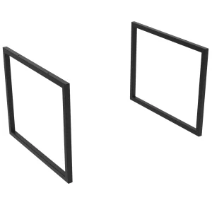 Juego de 2 patas marco negro mate 330x432 mm