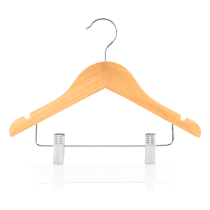 Percha Infantil Madera Clara con Broches 26cm