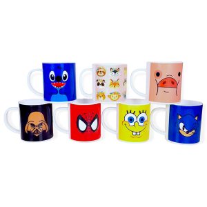 Taza Infantil De Melamina Acrílica Escolar Colegio Niño 250Ml