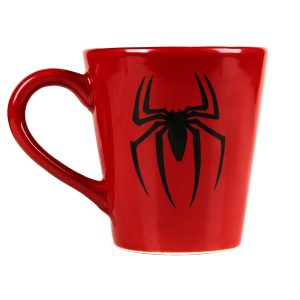 Taza Roja Ceramica Spiderman Hombre Araña