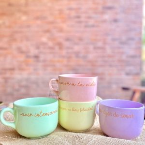 Taza Tazón Cerámica Café Té Sopa Cerealero Grande