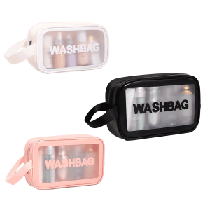 Washbag Neceser Chico Impermeable Transparente  – Organizador de Valija Versátil