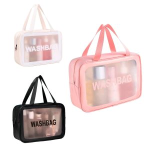 Washbag Neceser Grande Impermeable Transparente  – Organizador de Valija Versátil